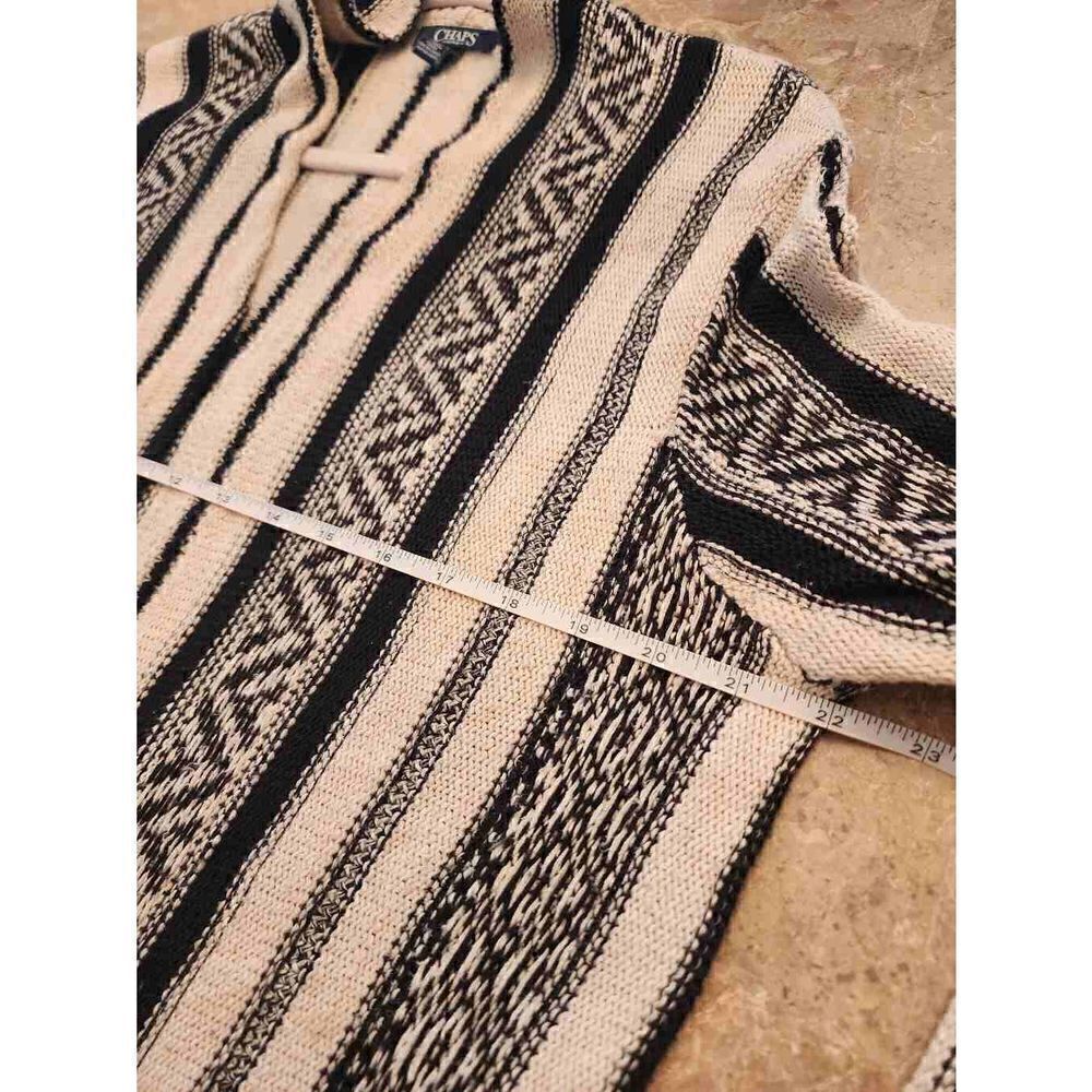 Chaps Open Front Cardigan Size Largegeometricpatt… - image 5